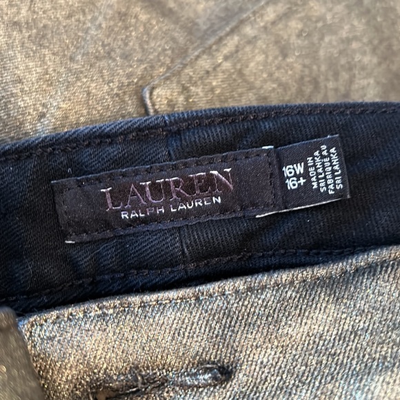 Lauren Ralph Lauren - Women’s Gold High-Rise Skinny Ankle Jeans- Size 16W - Picture 3 of 6